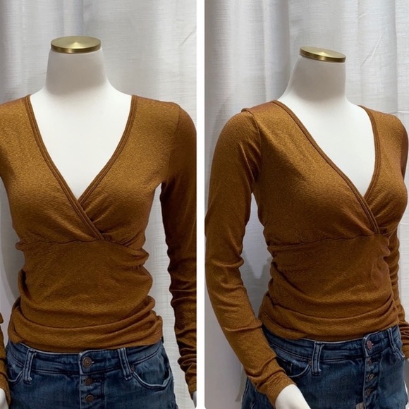OVEL Marigold Plunging V Long Sleeve - Picture 4 of 10